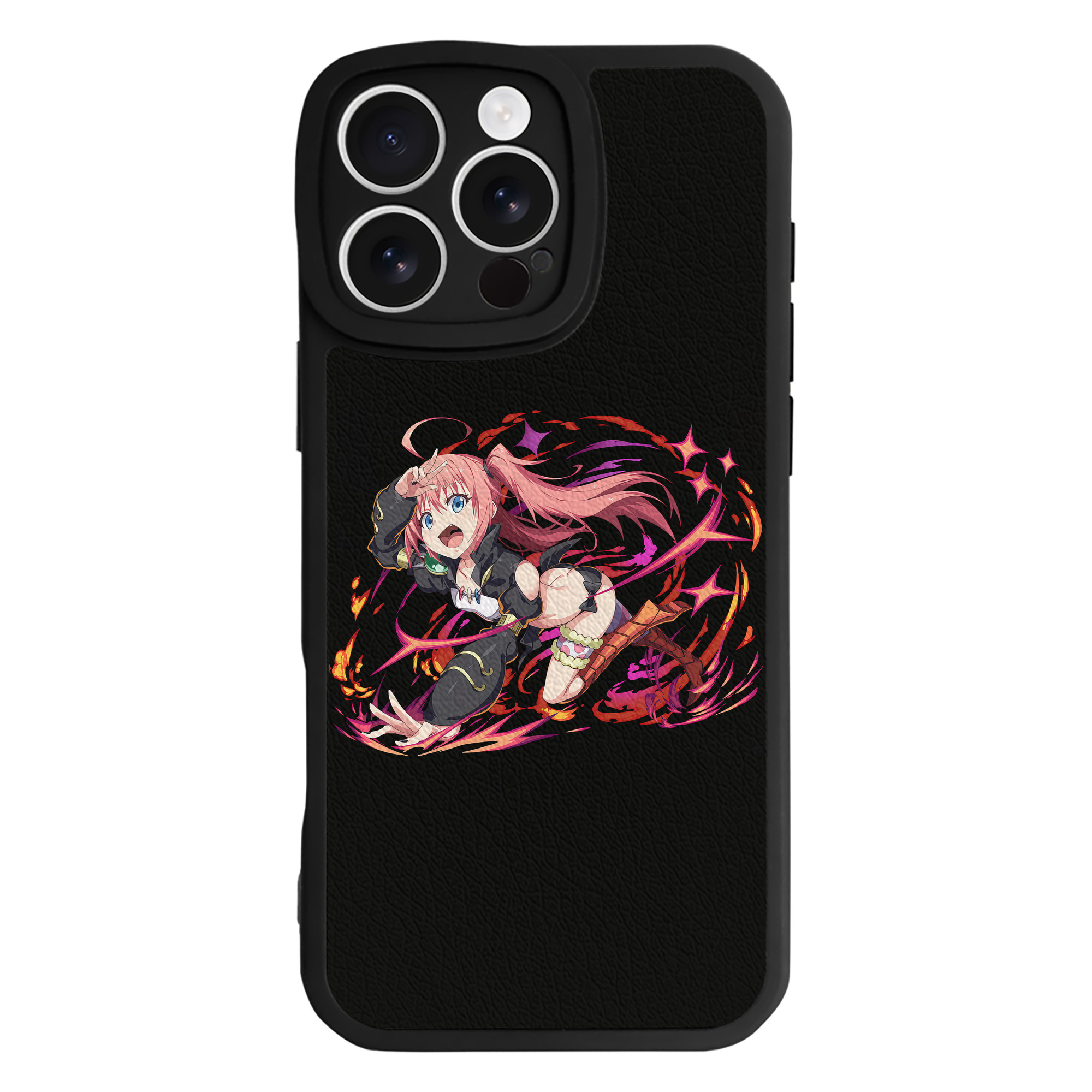 （画像用） 転スラ Regarding Reincarnated to Slime 【iPhone 16シリーズ対応】シリコンスマホケース（レザー調） 材質：シリコン